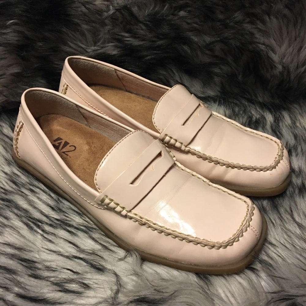 A2 Aerosoles Pale Pink Penny Loafers Diamond Soles